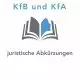juristische Abkürzungen KfB und KfA