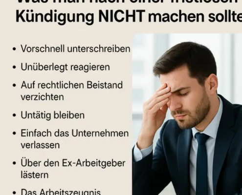 Fristlose Kündigung - was man nicht machen sollte