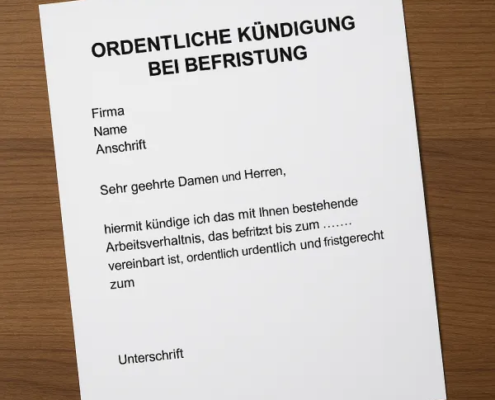 befristeter Arbeitsvertrag und Kündigung