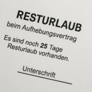 Resturlaub beim Aufhebungsvertrag
